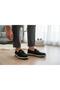 Byk Ata 470 Genuine Leather Nubuck Black Sole Beige Laceless Flat Stylish Comfortable Loafer Men's Shoes