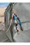 Natural Star Stone Bohemian Bag Charm Keychain with Fish Figure - Good Luck & Energy Themed Bag Ornament