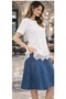 Women's Basic T-Shirt with Lace Bottom Detail, Comfortable Fit, Casual Stylish T-Shirt - 7