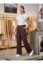 Women's Tencel Pants Double Pleated Wide Leg Tencel Pants