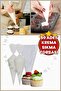 50 Pieces Disposable Cream Squeezing Bags Transparent Whipped Cream Pastry Cookie Decorating Bags 25cm