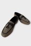 Checkered Tassel Wooden Detail Stylish Casual Women's Ballerinas Black - 3