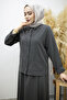 Shirt with Pockets and Skirt Set Tsd260158 Smoked - 2