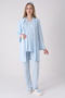 Maternity 3-Piece Pajama Set with Lace Detail and Dressing Gown - Breastfeeding-Friendly Mother Set