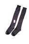 Women's 4-Piece Cotton Knee Socks Black Gray Navy Blue Smoked 36-40 Seasonal Trouser Socks - 6