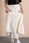 Cream Girls' Long Cut Scalloped Skirt 23778 - 7