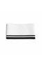 Black Background White Striped Sleeve Ribbed Knitwear Tape 2 Pieces 6 cm - 2