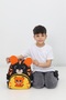 Kindergarten Girls Boys Backpack with Cute Tiger Figure and Black and Yellow Pattern - 4