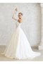 Bridal Dress with Embroidery, Complete French Lace Sleeves, with Pearls and Sequins, Embroidered - 4