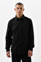 Men's Standard Fit Black Oxford Shirt
