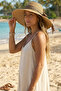 Women's Leopard Belted Wide Brim Straw Hat with Bow Detail Beach Hat - 3