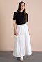 White Girls' Long Cut Scalloped Skirt 23777 - 3