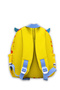 Kindergarten Girls Boys Backpack with Cute Owl Figure and Yellow Blue Pattern - 3