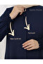 Women's Comfortable Cut Hijab Tunic Pants Set – Wrinkled Fabric, High Collar - 4