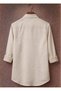 Single Pocket Detail, 100% Cotton Linen, Breathable, Light Textured, Button-Up Collar, Men's Linen Shirt - 3