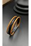 Handmade Leather Men's Bracelet with Knitted Detail – Premium Minimal & Modern Design