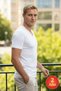Men's White 100% Cotton Single Jersey 2-Piece V-Neck Basic T-Shirt Set - 4