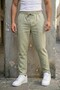 Men's Linen Trousers Green Elastic Lace-Up Boyfriend Relaxed Fit Summer Ls-23124 - 2