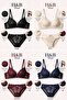 Women's Lace Supported Bra and Panty Set - Stylish Design Lingerie Set - 3