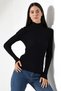 Ribbed Half Turtleneck Knitwear Sweater