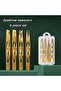 Professional 4-Piece Eyebrow Tweezers Set - Gold Color Stainless Steel Stylish Carrying Box Set - 7