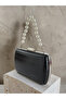 Black Color Matte Crocodile Patterned Chain Strap Women's Evening Dress Bag Wedding Engagement Graduation - 2