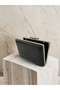 Black Color Matte Crocodile Patterned Chain Strap Women's Evening Dress Bag Wedding Engagement Graduation - 6