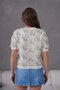 8514 Women's 100% Cotton Crew Neck Buttoned Lace Detailed Knitwear Cardigan - 6