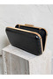 Black Color Matte Crocodile Patterned Chain Strap Women's Evening Dress Bag Wedding Engagement Graduation - 2