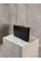 Black Color Matte Crocodile Patterned Chain Strap Women's Evening Dress Bag Wedding Engagement Graduation - 8
