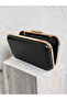 Black Color Matte Crocodile Patterned Chain Strap Women's Evening Dress Bag Wedding Engagement Graduation - 2
