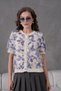 8513 Women's 100% Cotton Crew Neck Buttoned Lace Detailed Knitwear Cardigan