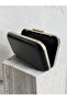 Black Color Matte Crocodile Patterned Chain Strap Women's Evening Dress Bag Wedding Engagement Graduation - 2