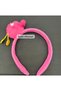 Cute Funny Shoes Rocking Pom-Pom Plush Figured Character Crown Fuchsia Pink Hair Tiara - 3
