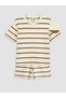 Lcw Kids Brown Striped Boys' T-Shirt and Shorts