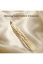 Professional Checkered 4-Piece Eyebrow Tweezers Set - Gold Color Stainless Steel Stylish Carrying Box Set - 3