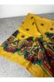 Mardin Yazması Mustard Yellow Floral Patterned Headscarf – Dowry and Daily Use - 2