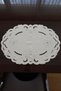 Leather Hole Punch Oval American Service. Peony Model. Ecru (1 Piece) 50X35 cm - 2