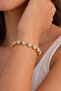 Brass Vip Series Gold Color Zircon Stone Heart Model Bracelet - 2