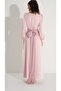 Stone Embroidered Corset Dress Powder - 4