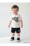 Lcw Baby White Beşiktaş Licensed Baby Boy T-Shirt and Shorts Set