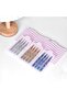 Professional Checkered 4-Piece Eyebrow Tweezers Set - Gold Color Stainless Steel Stylish Carrying Box Set - 6