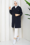 Women's Side Button Detailed Zipper Closure Cap - 3