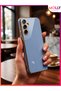 Petrol Blue Edges Gold Detailed Luxury Silicone Case for Samsung Galaxy M14