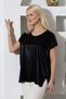 Black Satin Low Sleeve T_Shir - 5