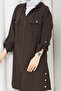 Women's Side Button Detailed Zipper Closure Cap - 6