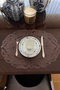 Leather Hole Punch Oval American Service. Peony Model. Brown (1 Piece) 50X35 cm - 5