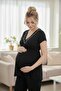 Women's 3-Piece Maternity Pajama Set with Ribbed Details - 2