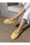 Women's Yellow Floral Detailed Tulle Ballerina Shoes Women's Mary Jane Transparent Design Ranova - 6