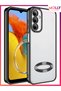 Lou Laser Transparent Silicone Case with Gold Lens Protector for Samsung Galaxy M14 - 2